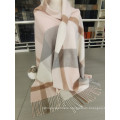 High quality hot selling pure wool plaid shawl